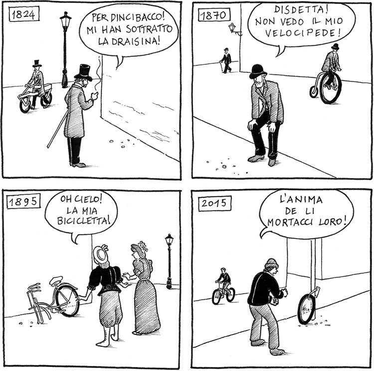 furti di biciclette nel tempo